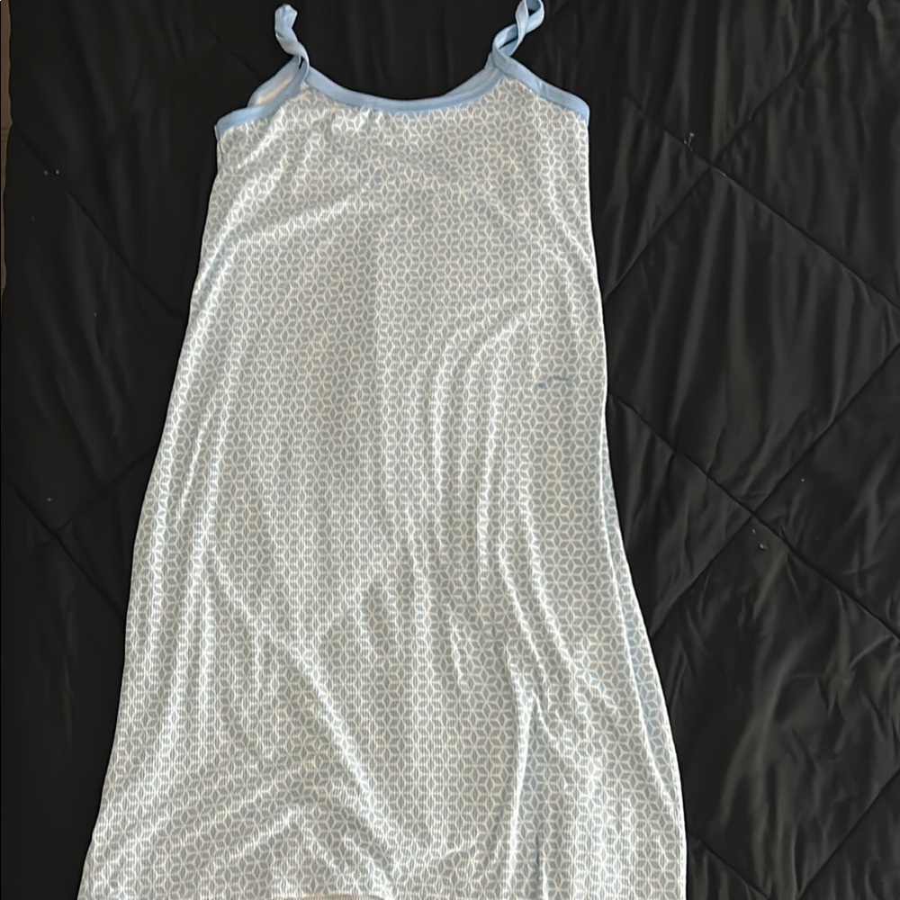 Blue Patterned Women's Nightgown
